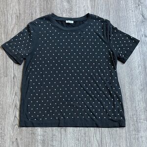 Splendid Black Tee with Silver Studs